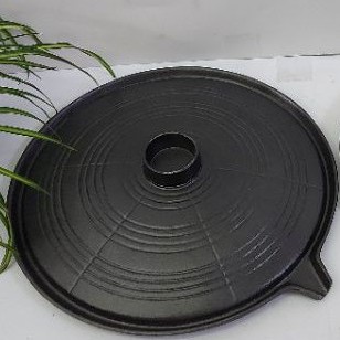 Vỉ, Khay nướng BBQ Hàn Quốc Kitchen Flower bằng gang giữ nhiệt tốt.