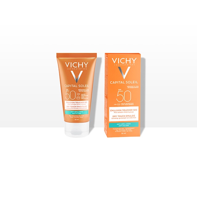 Kem Chống Nắng Vichy Capital Soleil Emusion Face Fluid Dry Touch SPF50+ Không Nhờn Rít 50ml | BigBuy360 - bigbuy360.vn
