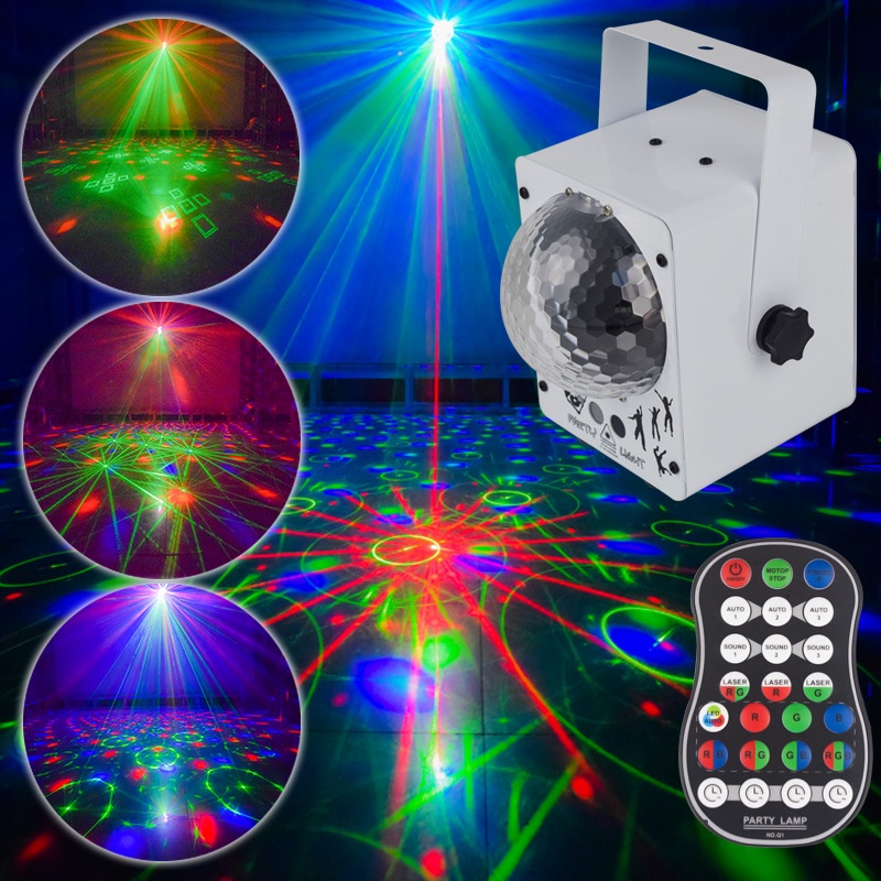 Đèn Laser Phòng Bay, Đèn Bay Phòng Theo Nhạc Có Hình 2 Trong 1 Tích Hợp Đèn Led 7 Màu Dùng Cho Phòng Karaoke Sân Khấu