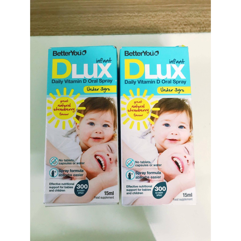 Vitamin D3 Dlux dạng xịt cho trẻ sơ sinh đến 3 tuổi