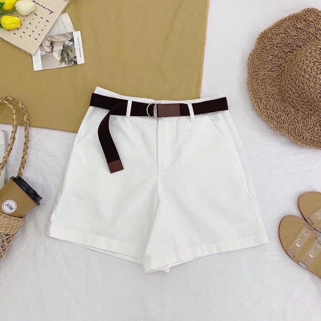 Quần đùi shorts chất kaki jean kèm dây nịt, hình thật chụp sàn | BigBuy360 - bigbuy360.vn