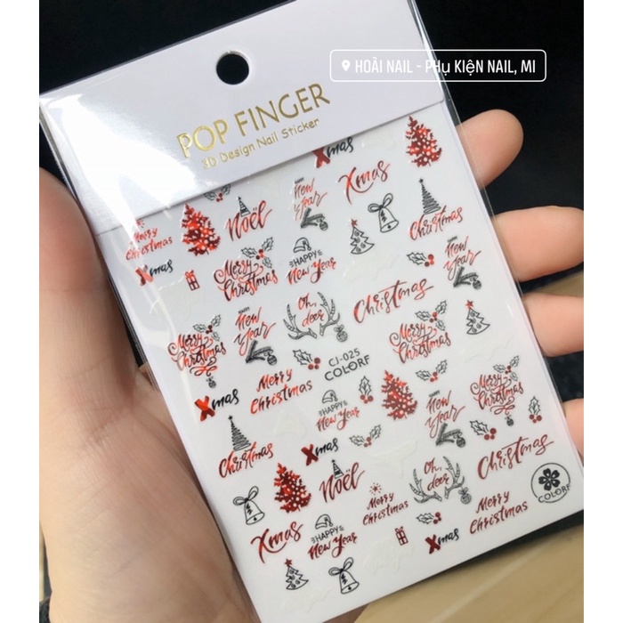 Sticker tổng hợp Noel 2022 - Phụ kiện Nail Giá Rẻ