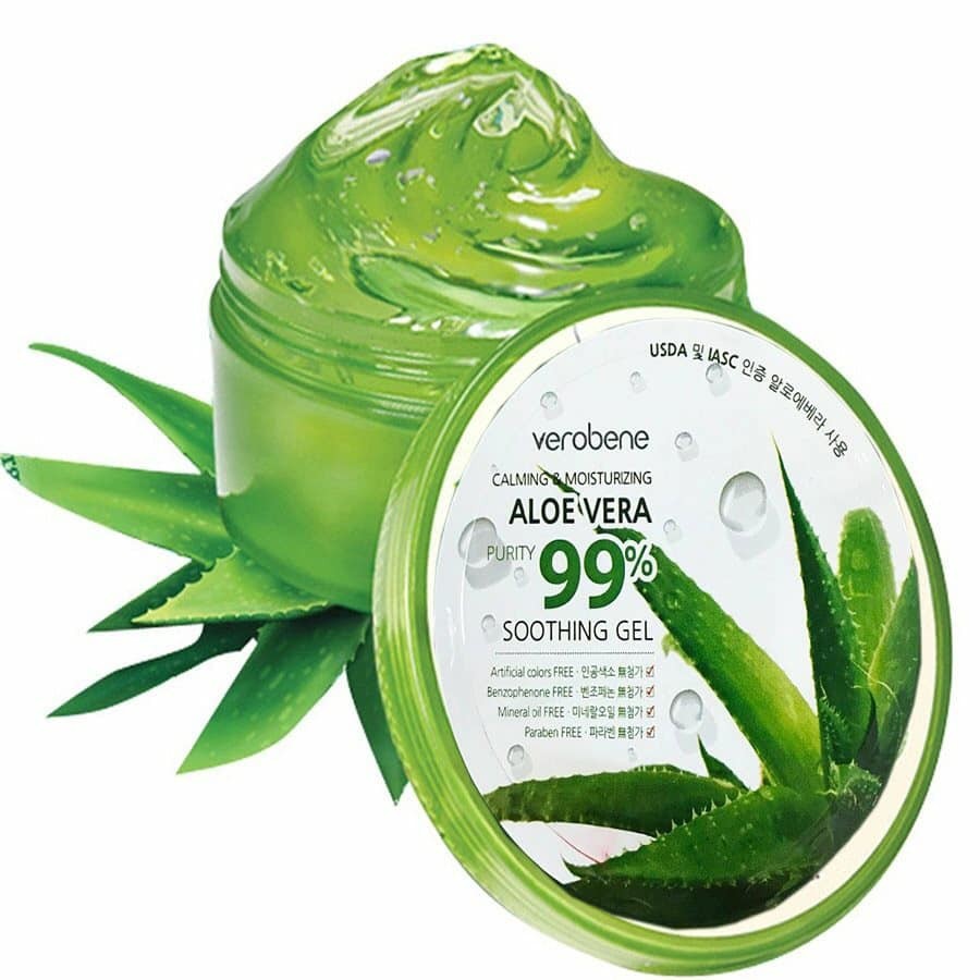 Geo lô hội trắng da, dưỡng ẩm ALOE 99% Verobene Vera Purity 99% Smothing Gel Hàn Quốc 300ml/Hộp - HÀNG CHÍNH HÃNG