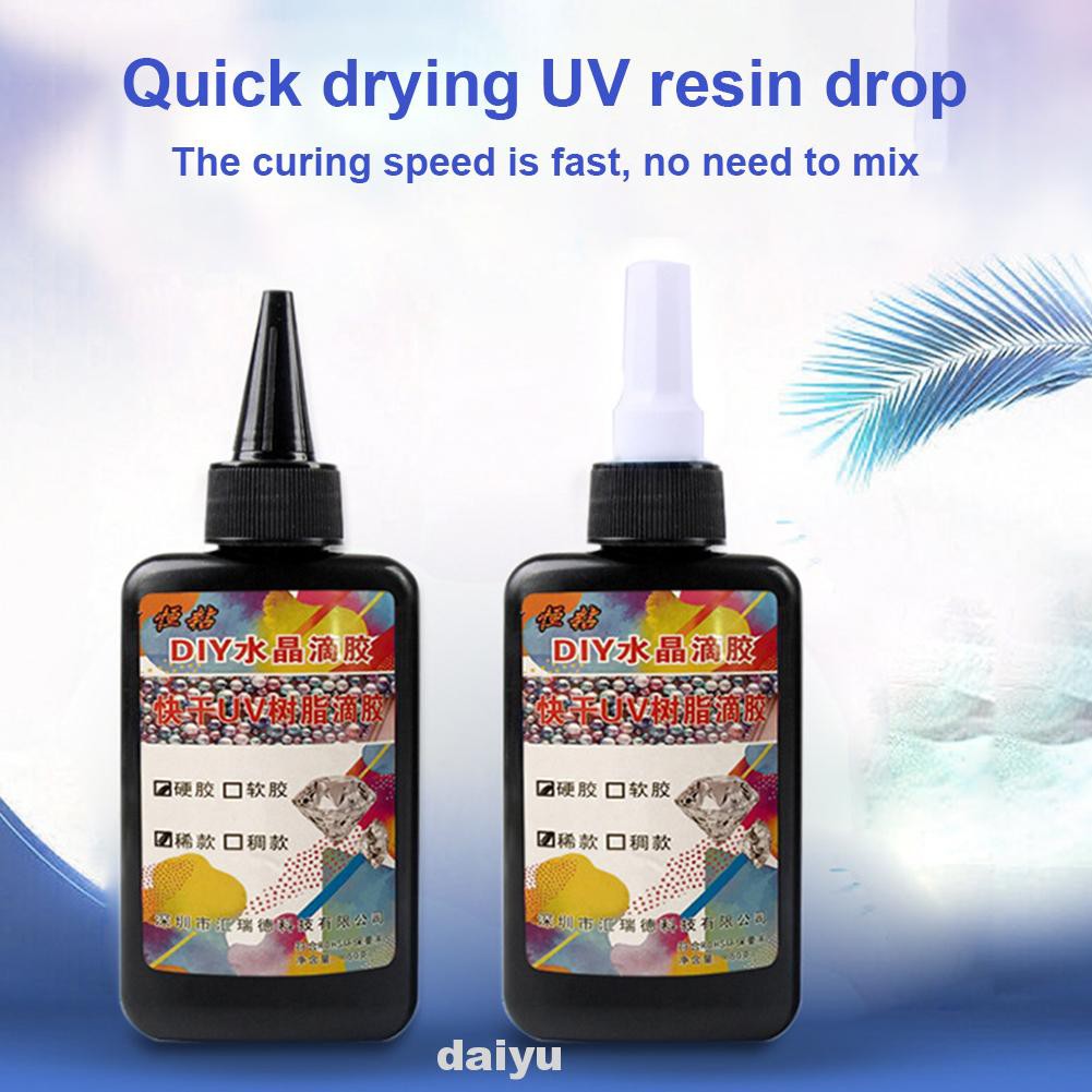 50g For DIY Crystal Clear Craft Decoration Sunlight Activated Solar Cure Hard Transparent Ultraviolet Curing Epoxy Resin