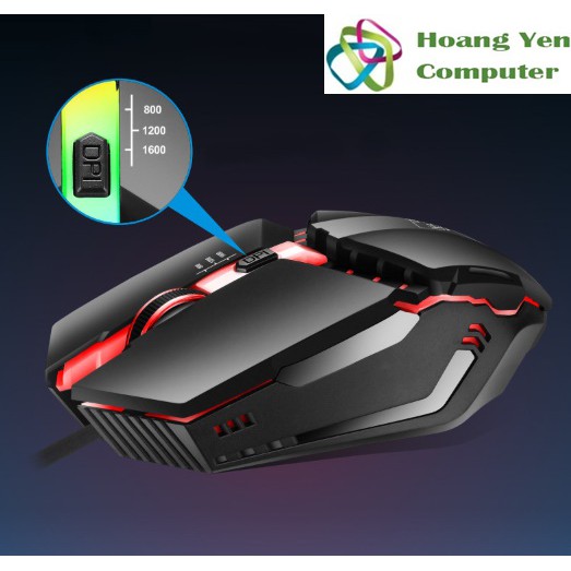 Chuột Có Dây Chasing Leopard K3 Led 7 Màu Đơn Sắc, 1600DPI - BH 12 Tháng - Hoàng Yến Computer