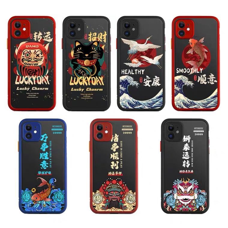Ốp điện thoại phong cách Trung Quốc phối tua rua CNY cho Apple Iphone 6 7 8 9 x xr xs 11 12 pro max Se Mini Plus r7Q2