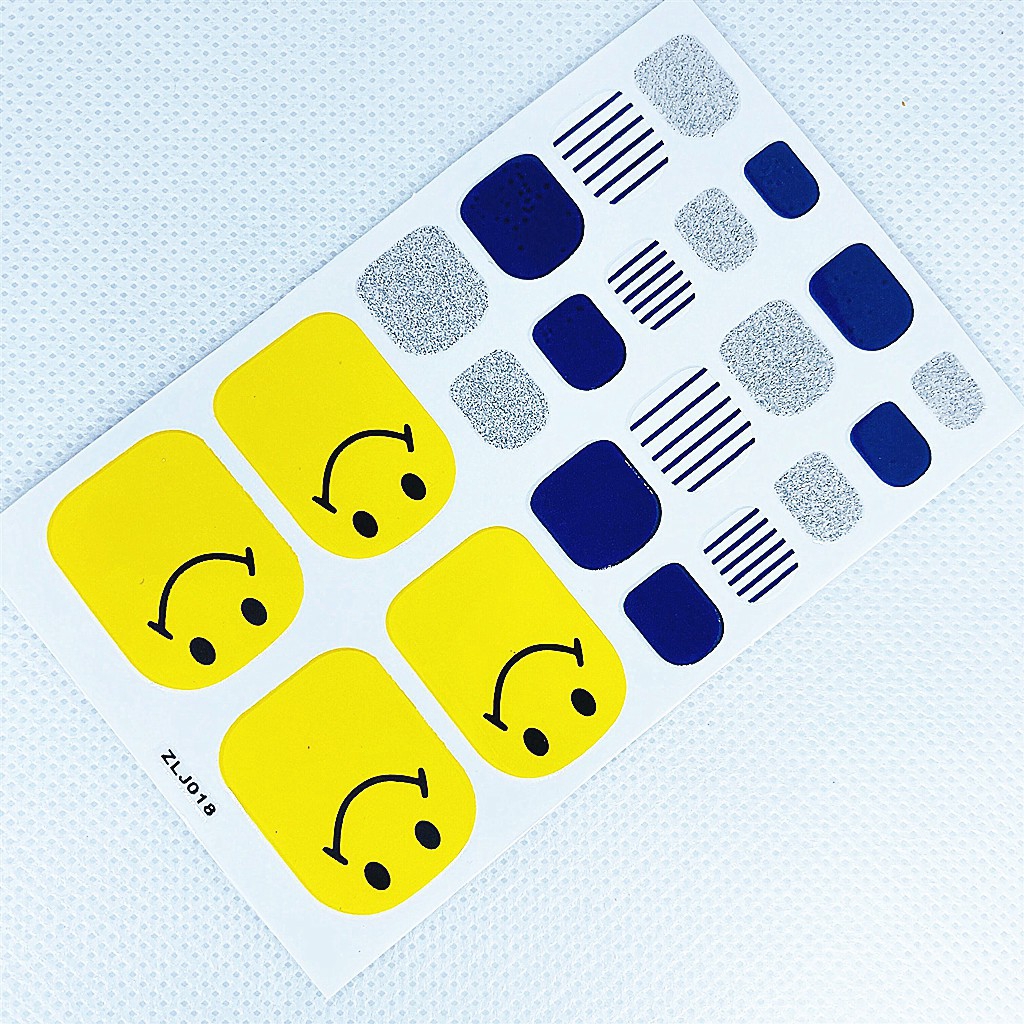 Bộ 22 Miếng Dán Móng Chân Gadis Manis Manis Bersih 3d Độc Đáo