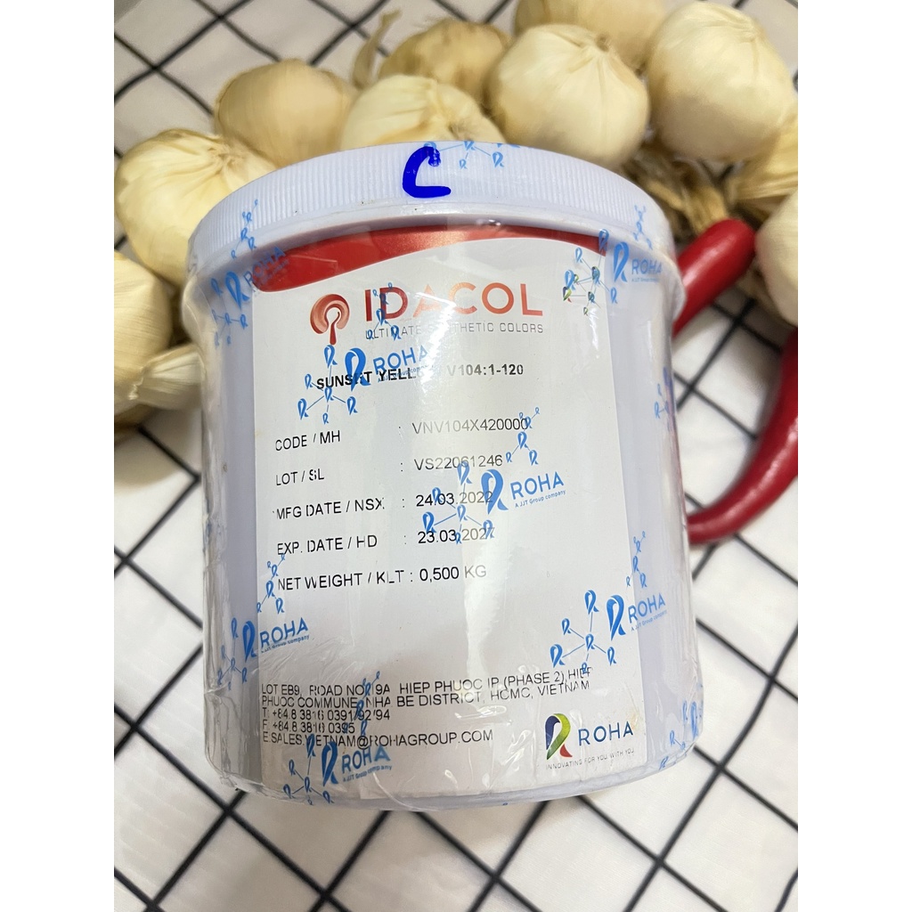 BỘT MÀU GẠCH TÔM / MÀU THỰC PHẨM IDACOL 500GRAM