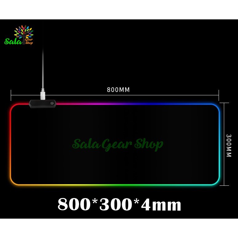 Pad Lót Chuột Led RGB Khổ  800*300*4mm ,350*300*4mm Full Đen