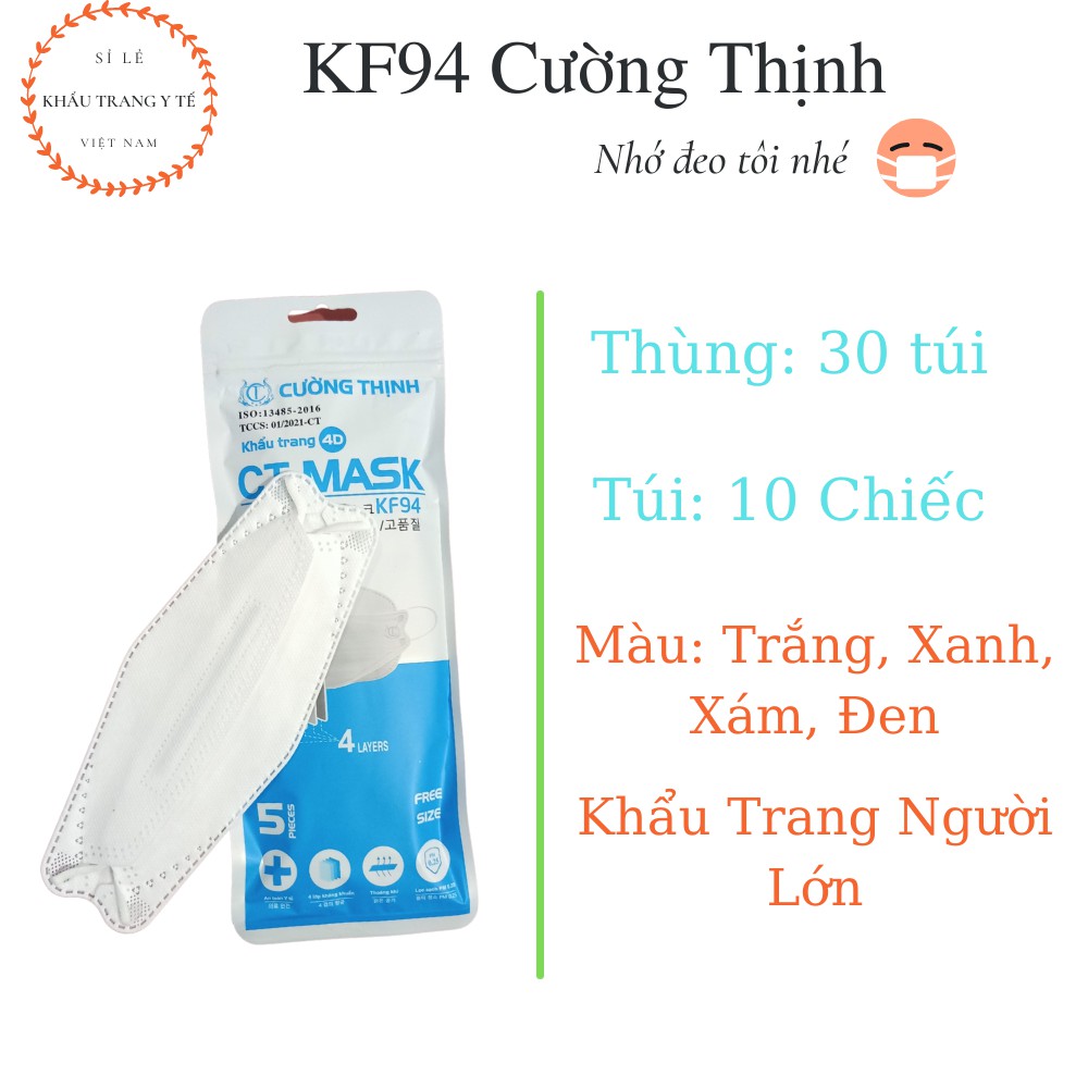 Khẩu Trang KF94 Khẩu Trang Kháng Khuẩn Khẩu Trang Y Tế 4 Lớp Công Nghệ Nhật Bán Túi 10 Chiếc Màu Trắng, Xanh, Xám, Đen