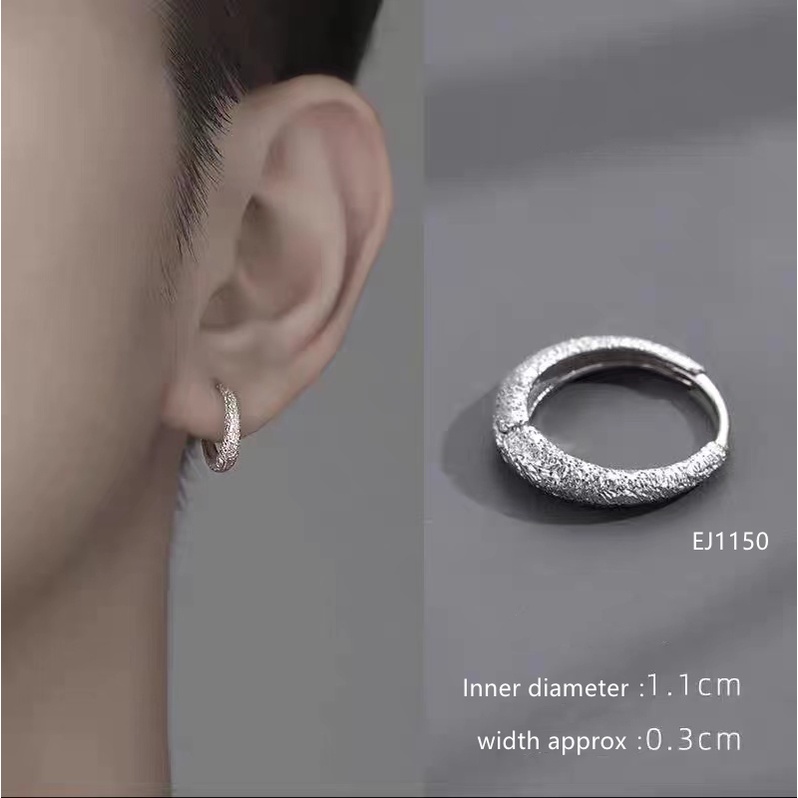 Khuyên tai bạc s925 phong cách thời trang mới dành cho nam giới
