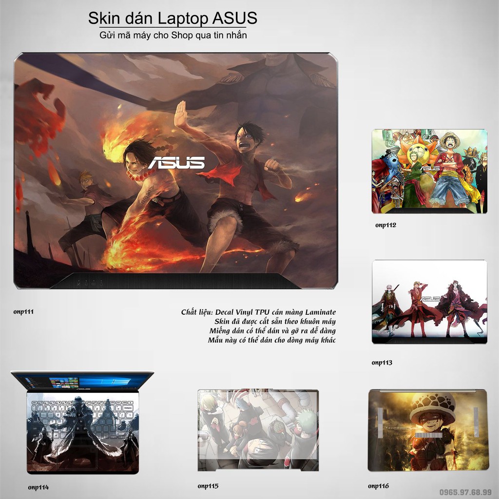 Skin dán Laptop Asus in hình One Piece _nhiều mẫu 12 (inbox mã máy cho Shop)