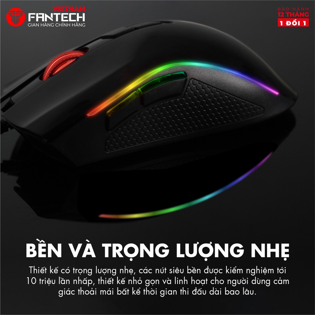 Chuột Gaming Fantech TITAN X4S ( LED Chroma + phần mềm riêng ) LED RGB - Phân Phối Chính Hãng