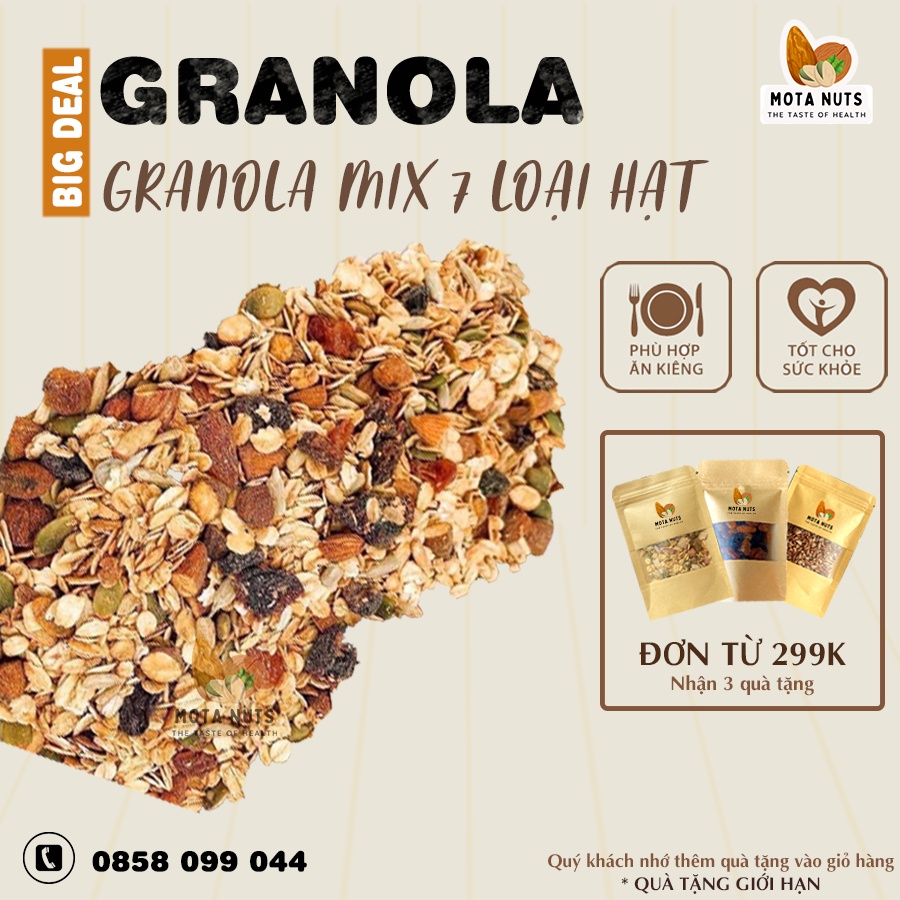 Ngũ cốc giảm cân granola MOTA ăn liền giòn thơm