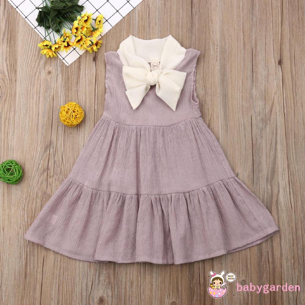 Đầm công chúa thắt nơ cho bé gái