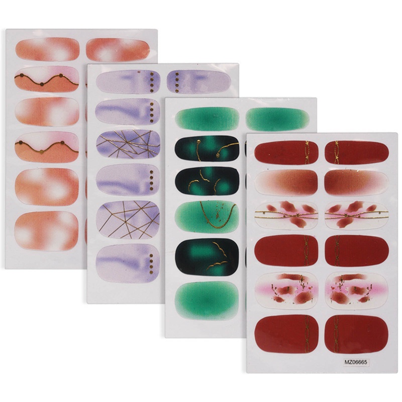 Set 48 Miếng Dán Gel Toàn Diện Trang Trí Móng Tay
