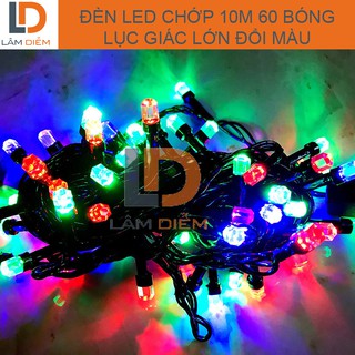 Đèn led dây lục giác kim cương trang trí chớp nháy đèn noel đèn tết 