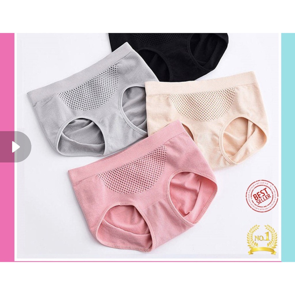 Quần lót nữ cotton tổ ong xuất Nhật, quần lót nâng mông 3D chuẩn phom siêu thấm co giãn mềm mại ODERI QLT01