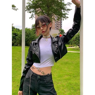Áo khoác da jacket dáng ngắn