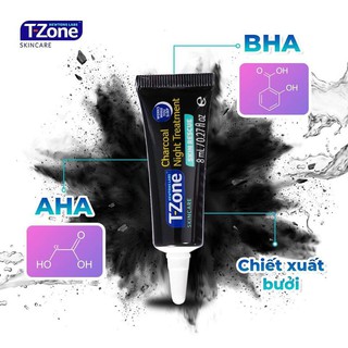 Gel Chấm Thâm Và Se Khít Lỗ Chân Lông T-Zone Charcoal Night Treatment