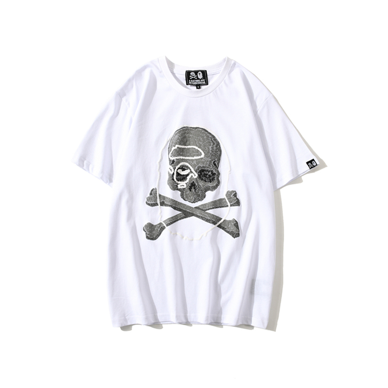 AAPE BAPE Áo Thun Cotton Tay Ngắn In Chữ A Bathing Ape Thời Trang Mùa Hè