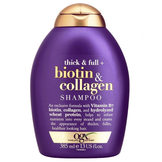 Dầu gội đầu biotin& collagen OGX think &full của Mỹ