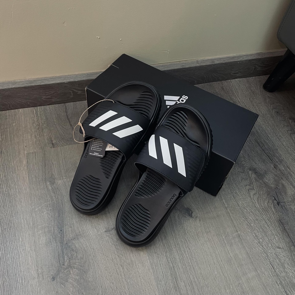 [CHÍNH HÃNG] DÉP ADIDAS ALPHABOUCE SLIDE - Đen SỌC TRẮNG - *SỌC TRẮNG* - Code: FZ0387