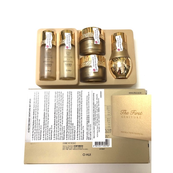 Set Tái sinh tế bào gốc Ohui The First Geniture 5 sản phẩm 57ml trẻ hóa, tái tạo, phục hồi da hàng công ty nhập khẩu