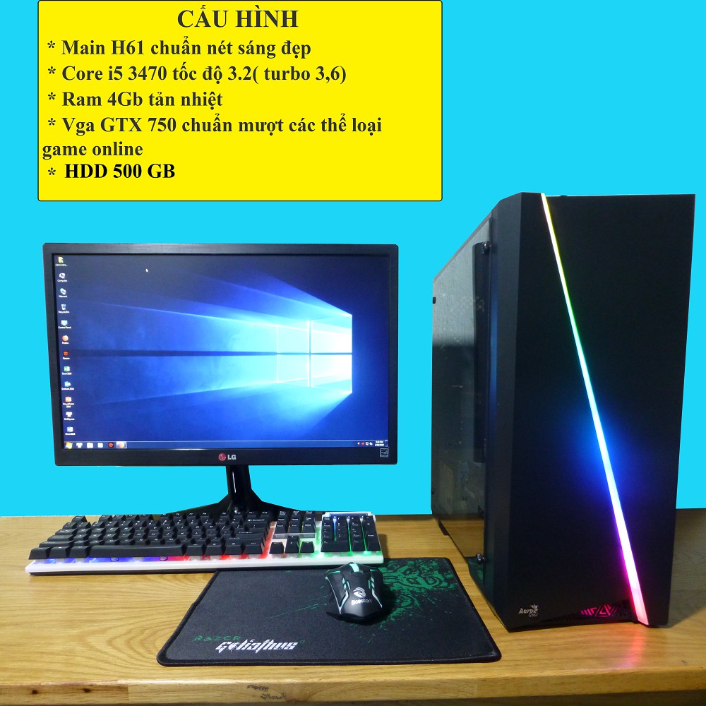 Thùng Cylon Rgb Core I5 3470+ Vga Gtx 750