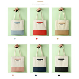 Túi vải canvas giá rẻ thời trang đeo vai đựng đồ - Túi tote liền quay vải bố đựng đồ Hàn Quốc