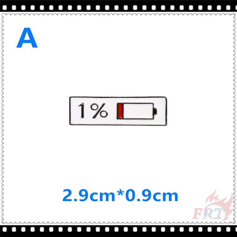 Ghim Cài Thời Trang Hình Dung Lượng Pin1% /99% - Pin yếu / sạc đầy đủ