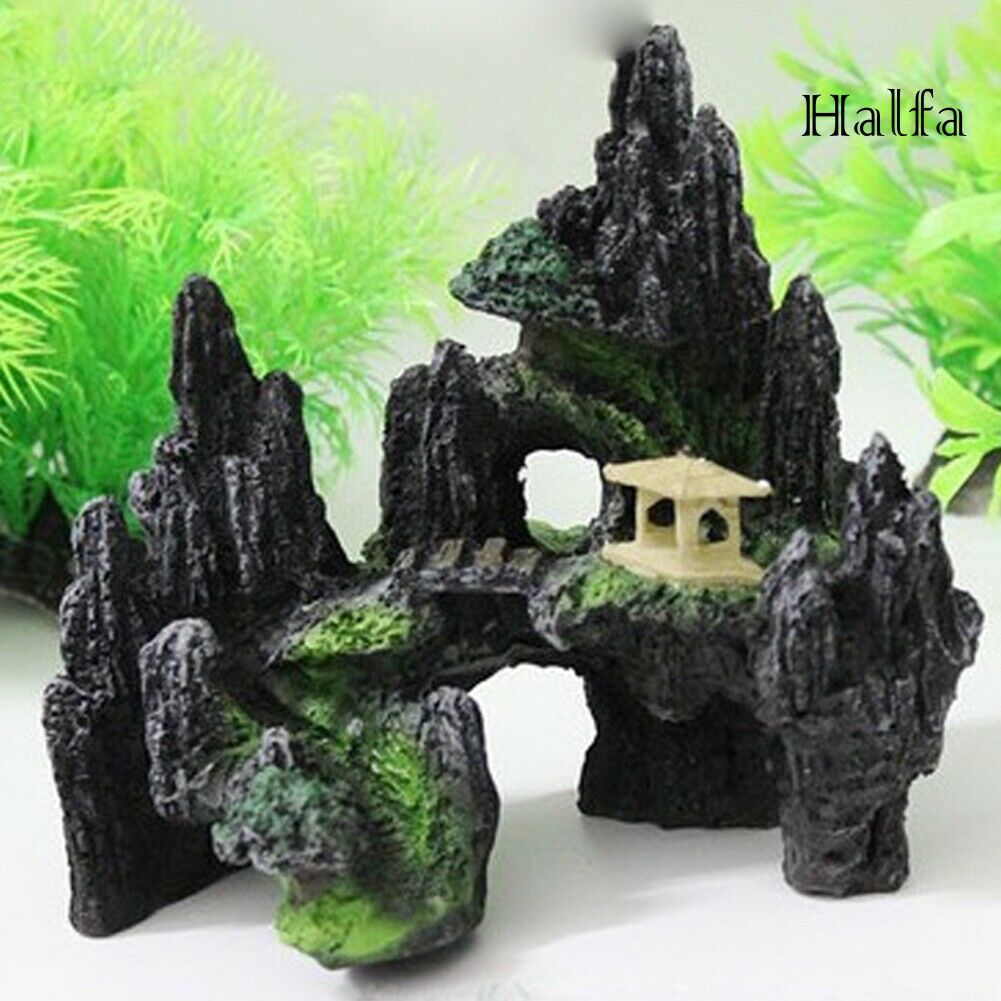 Mô Hình Hòn Non Bộ Trang Trí Bể Cá Đẹp Mắt Không Độc Hại
