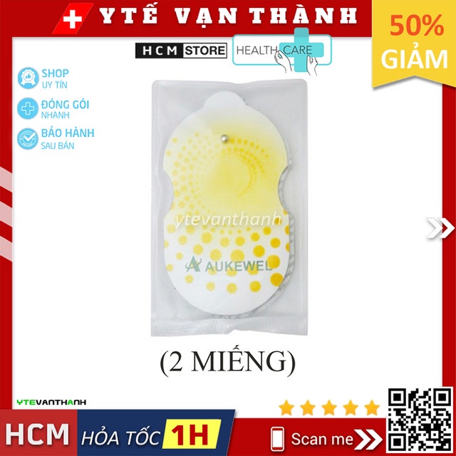 Miếng Dán Massage Xung Điện Aukewell (Vàng) (1 Cặp) | (Mát xa, Massa) -VT0223