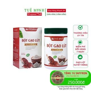 Bột gạo lứt huyết rồng Tuệ Minh dành cho người ăn kiêng, tiểu đường, ăn chay hộp 0.5kg GL1