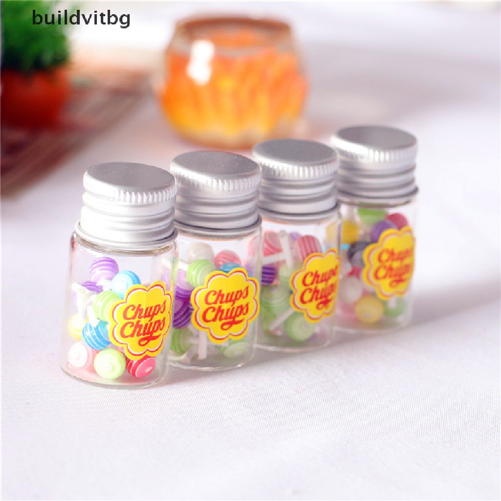 Mô Hình Kẹo Mút Tráng Miệng 1 / 12 Trang Trí Nhà Búp Bê Kèm Hộp Đựng Kẹo