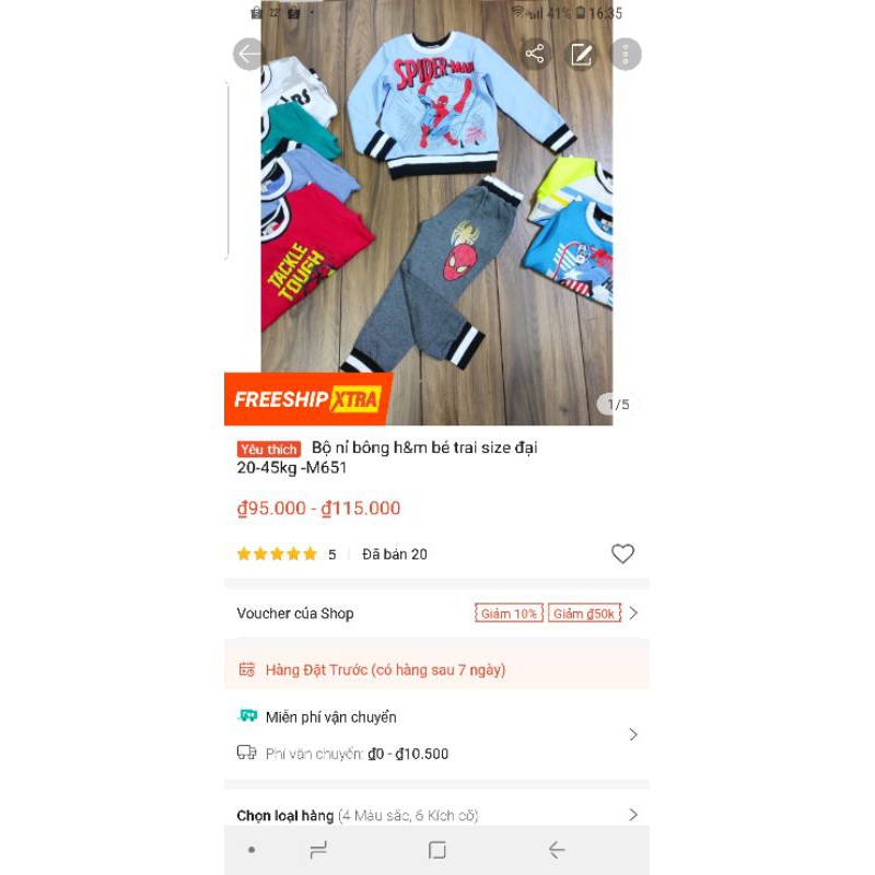 {18-50kg} Bộ dài tay cotton bé trai size đại hàng vnxk M772