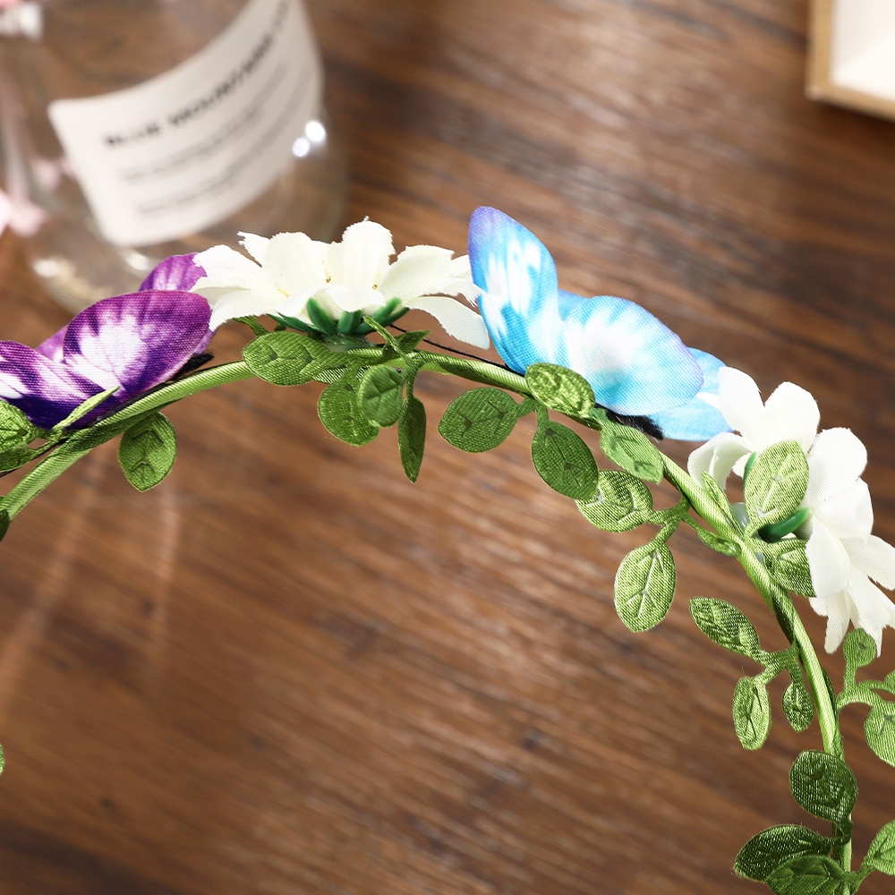 Haimeikang Cài tóc cô dâu đính phụ kiện hoa lá bướm sáng tạo thời trang