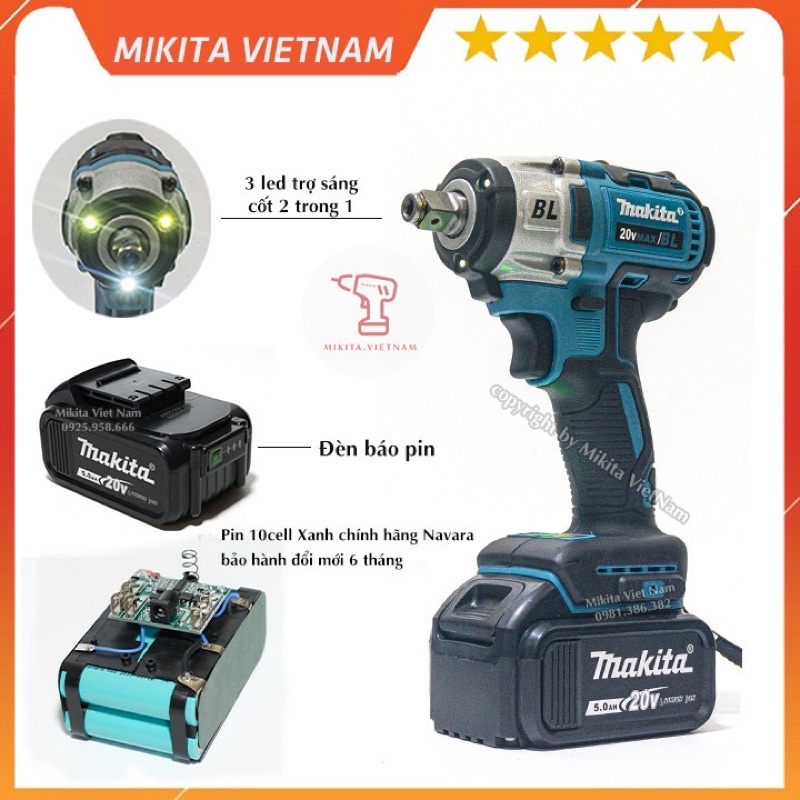 Máy Siết Bulong Makita 20V - Động cơ không chổi than
