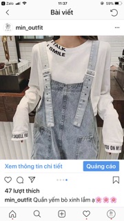 Quần Yếm Bò Nữ