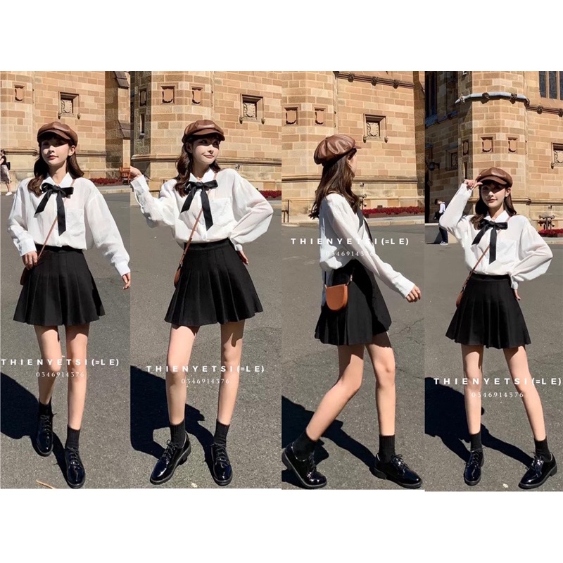 [ 5 COLORS ] Thienyet hot Chân váy tennis xếp ly màu chữ A dáng ngắn có quần trong | BigBuy360 - bigbuy360.vn