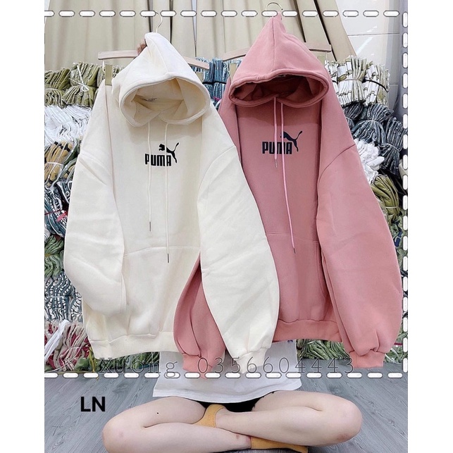 Áo hoodie cotton nỉ in theo hình LN12