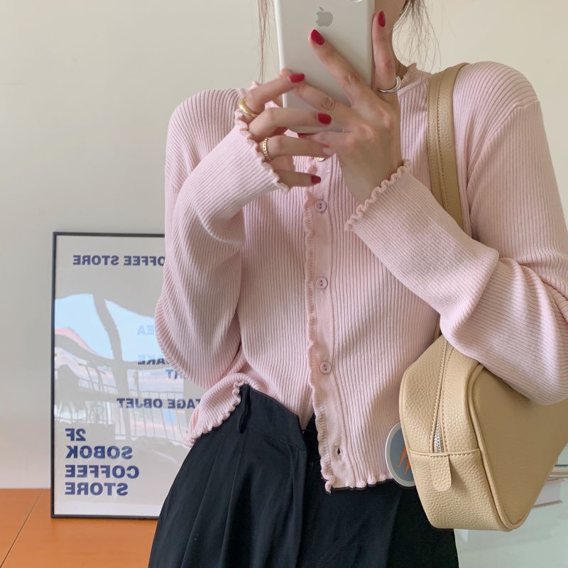 Áo khoác Cardigan dệt kim dài tay thiết kế mới thời trang mùa thu theo phong cách hàn quốc cho nữ