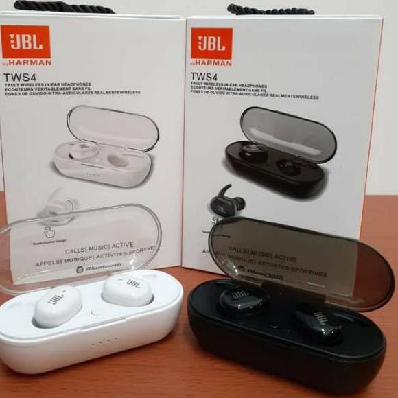 Tai Nghe Bluetooth Không Dây 5.5 Tws 4 Âm Thanh Stereo By Harman Kardon Jbl Tws4