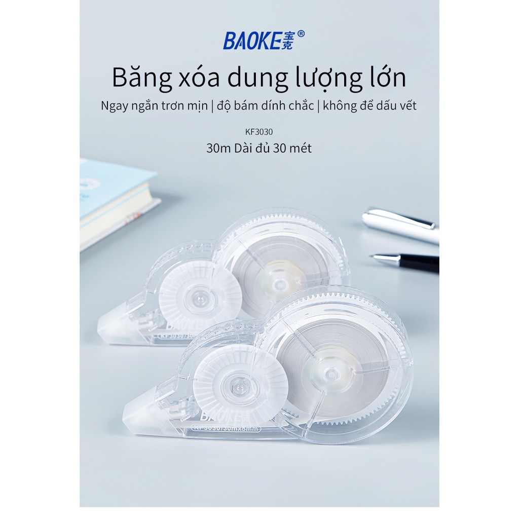 Bút Xóa Kéo Dung Lượng Lớn Màu Trắng - BAOKE/KF3030