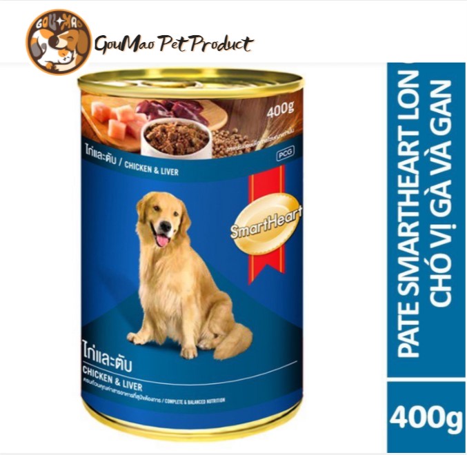 [400g] Pate Lon SmartHeart Cho Chó Vị Bò, Gà &amp; Gan- GouMao Pet