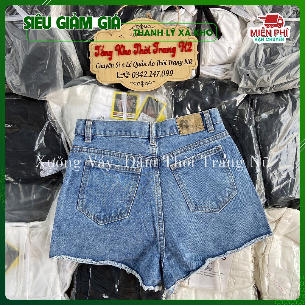 ✅Cam Kết Ảnh Thật 100% ✅🎯🎯 Quần shorts bò xanh rách ống rộng, Quần đùi jeans nữ hàng loại 1🌸 | BigBuy360 - bigbuy360.vn