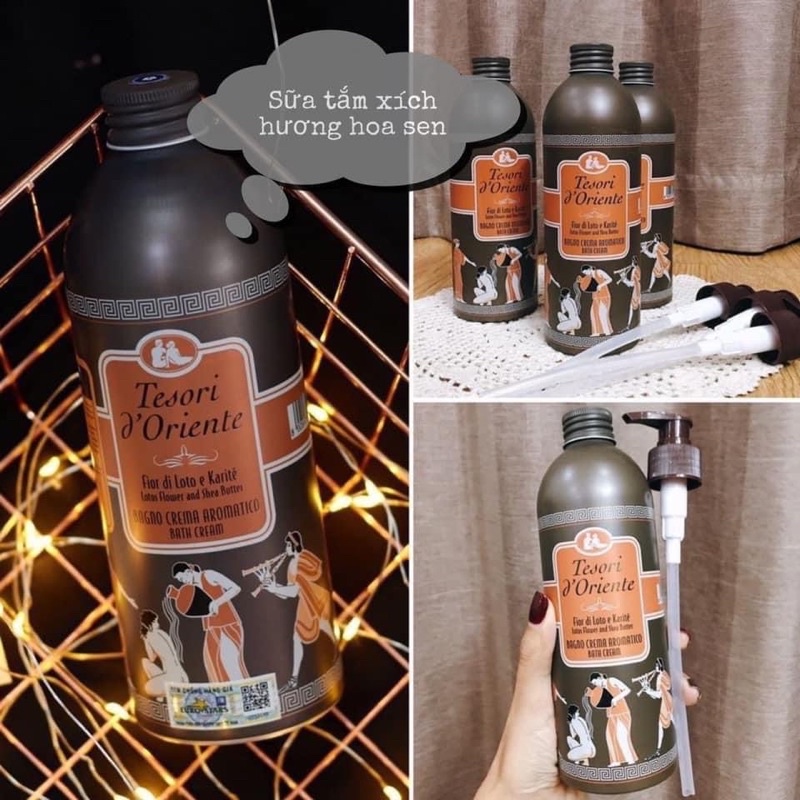 Sữa tắm xích dưỡng ẩm hương hoa sen 500ml Kèm vòi dời