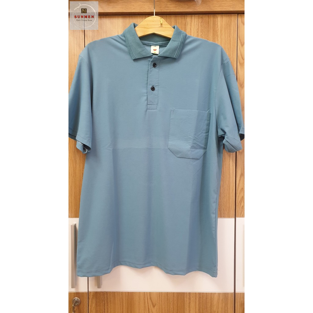 [HCM]Áo Thun Nam Có Túi Trung Niên Loại Trơn Cổ Bẻ From Rộng Tay Lỡ SUNMEN ATNTN001 Đủ Màu Size Từ 50 - 85kg | BigBuy360 - bigbuy360.vn