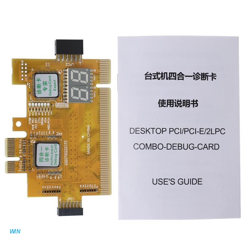 Thẻ Chẩn Đoán 4 Trong 1 Pci-E Mini Pci-E Lpc Cho Pc Notebook Laptop
