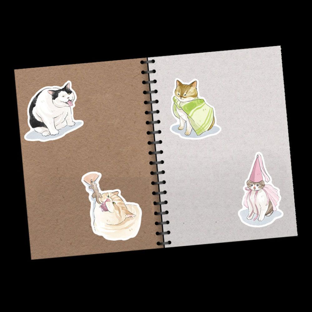 Sticker dán tường chống thấm nước họa tiết mèo dễ thương bắt mắt